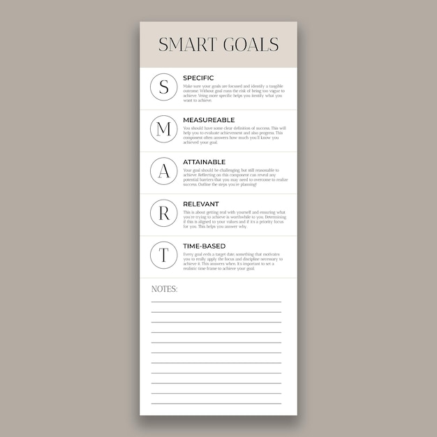 Free vector smart goals general infographic