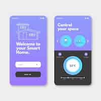 Free vector smart home app concept