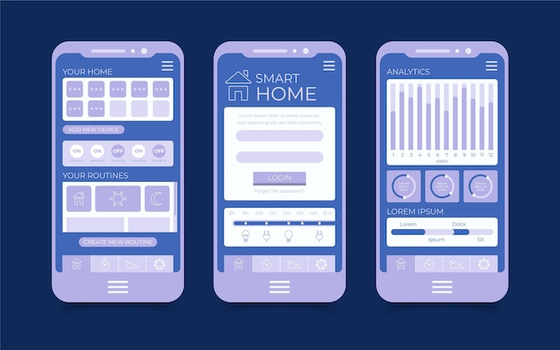 Free vector smart home app