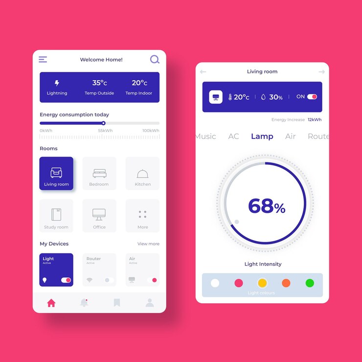 Free Vector smart home app