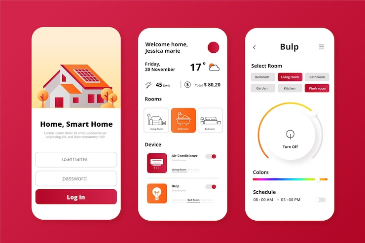 Free Vector smart home app