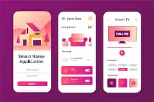 Free vector smart home app