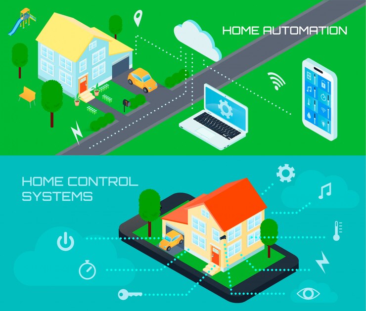 Free Vector smart home automation control system 