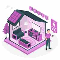 Free vector smart home concept illustration