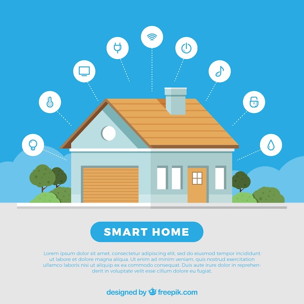 Free vector smart home in flat style