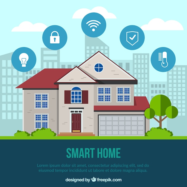 Free vector smart home in flat style