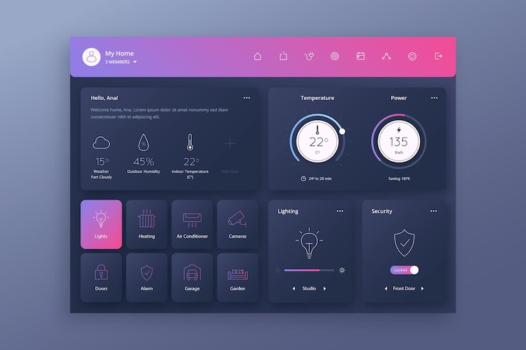 Free Vector smart home management