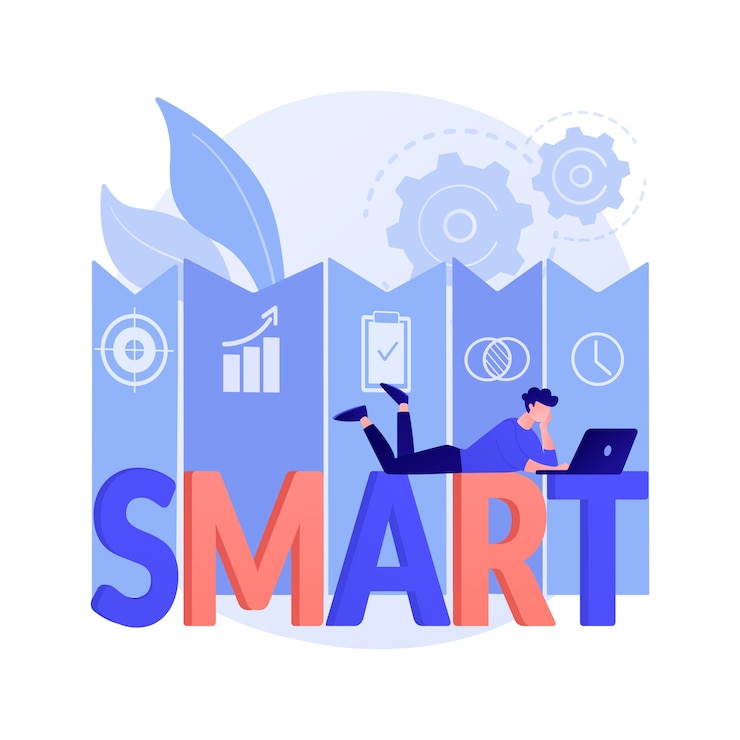 無料Vector smartobjectives抽象的な概念図