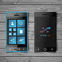 Vettore gratuito smart phone mock up