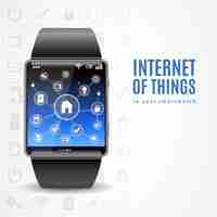 Vettore gratuito smart watch internet concept