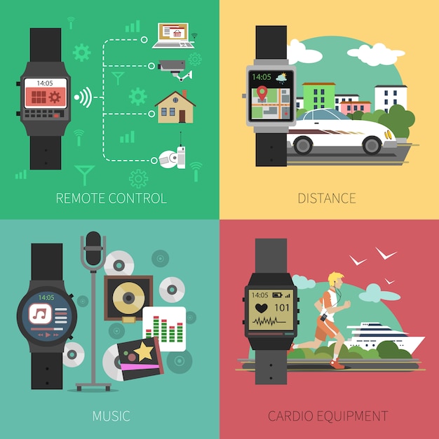 Free vector smart watch set