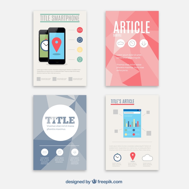 Free Vector smartphone flyers