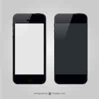 Free vector smartphone front and back