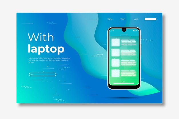 Smartphone landing page template