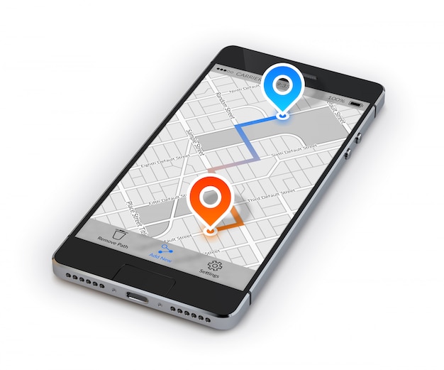 Free vector smartphone mobile navigation