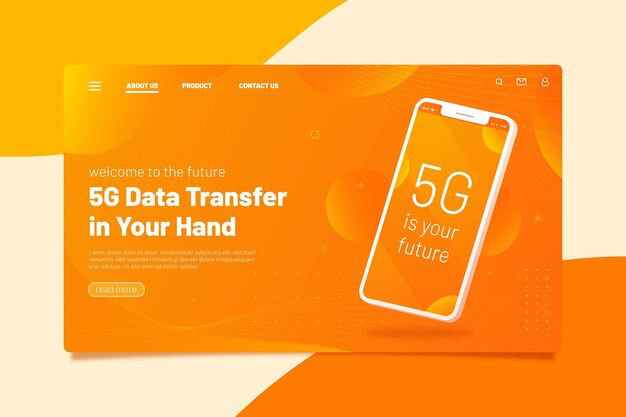 Smartphone presentation landing page template