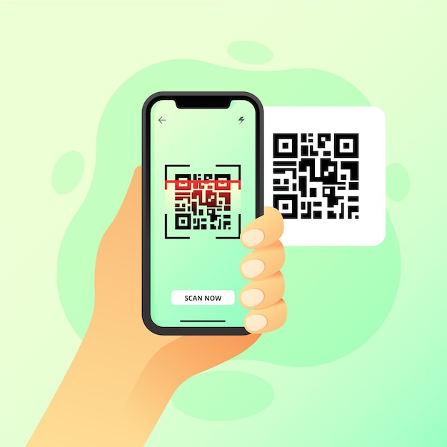 스마트 폰 스캔 QR 코드