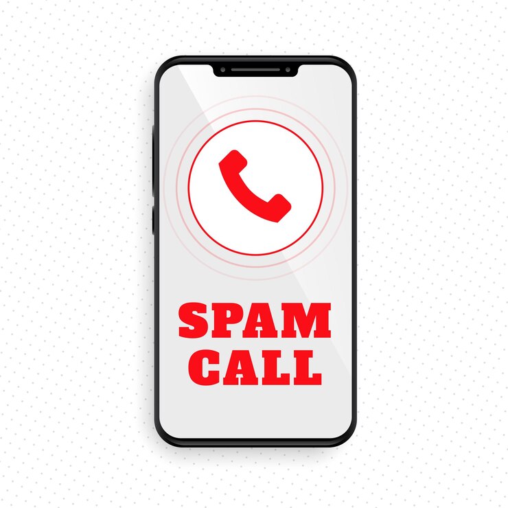 Free Vector smartphone spam call caution stay safe and secure