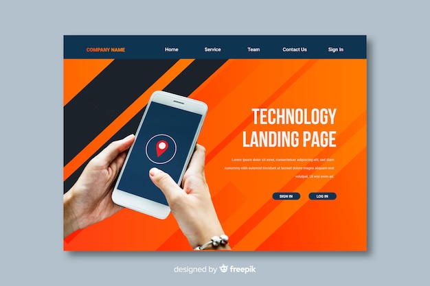 Smartphone technology landing page