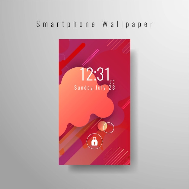 Free vector smartphone wallpaper decorative trendy design