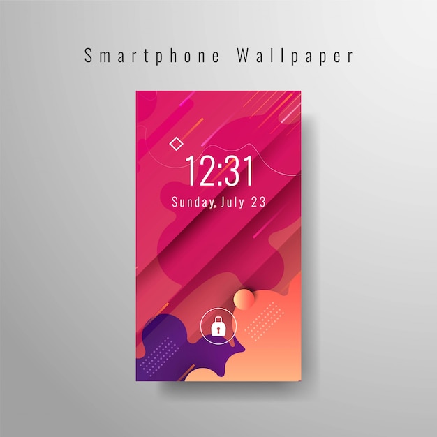 Smartphone wallpaper decorative trendy template