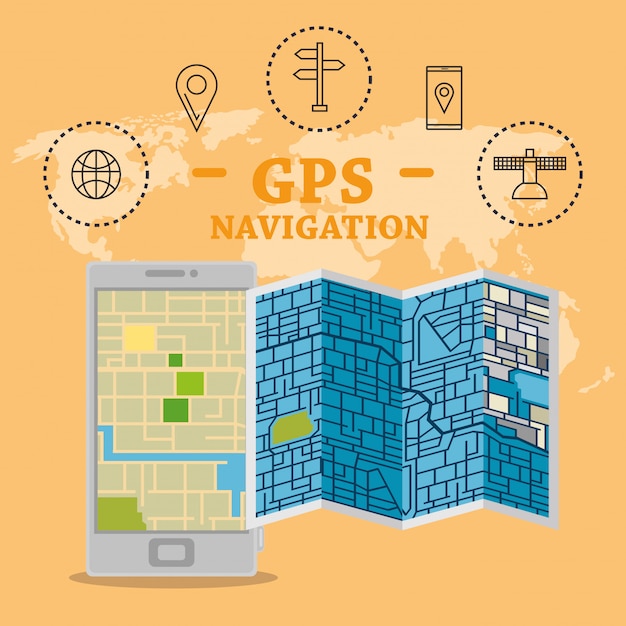 Smartphone con app di navigazione gps