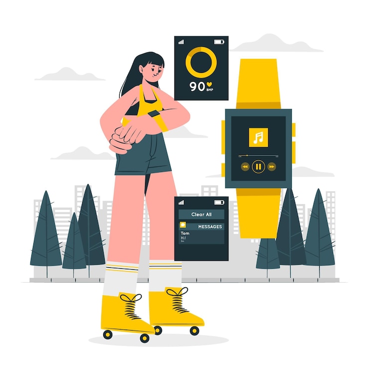 Free Vector smartwatch concept illustration