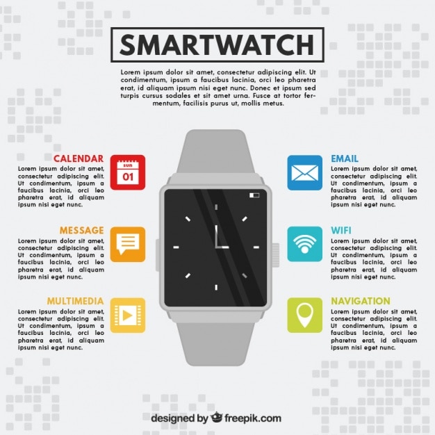 Smartwatch on gray background