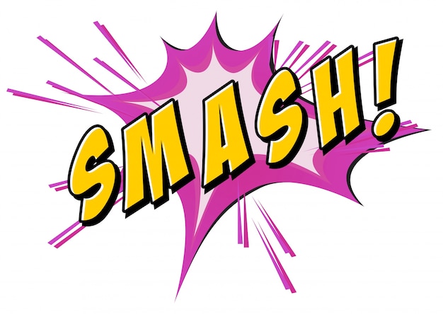 Free vector smash flash on white