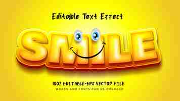 Free vector smile text effect