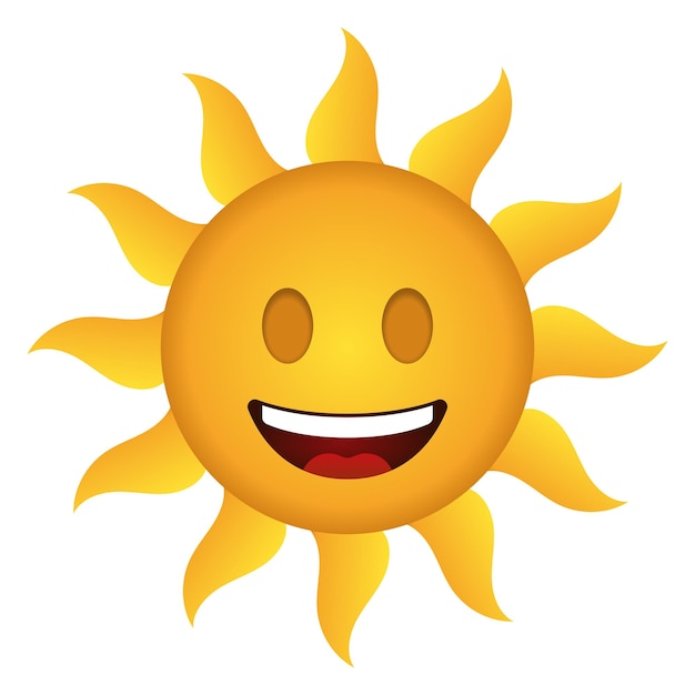 Free vector smiley face sun gradient style