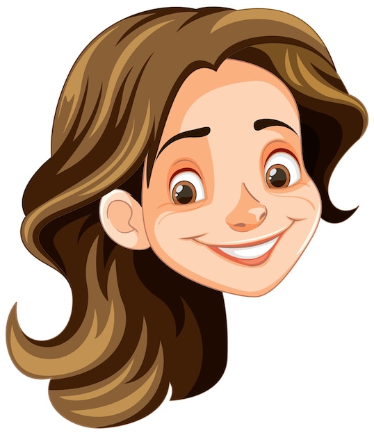 Free vector smiling cartoon illustration of an old woman