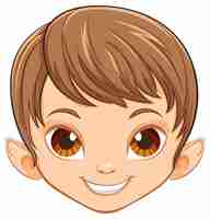 Free vector smiling elf boy cartoon illustration