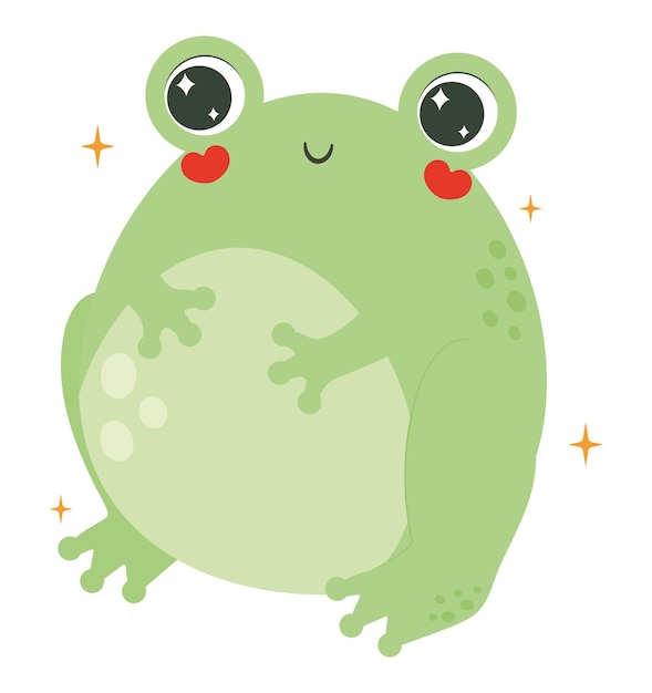 Бесплатное векторное изображение Дизайн улыбающейся лягушки