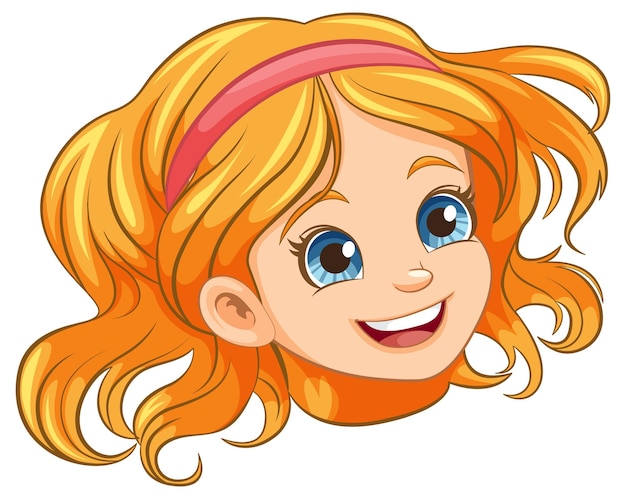 Free vector smiling girl with fancy head accessory