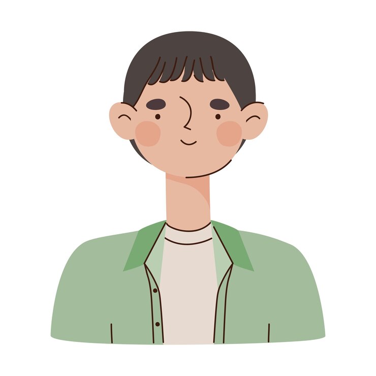무료 Vector 미소 짓는 남자 디자인