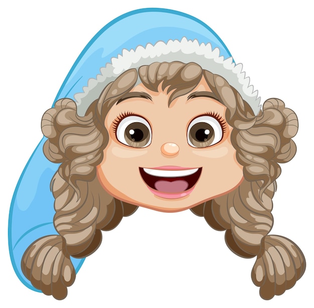 Бесплатное векторное изображение Улыбающаяся женщина средних лет с шарфом на волосах