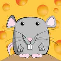 Free vector a smiling mouse