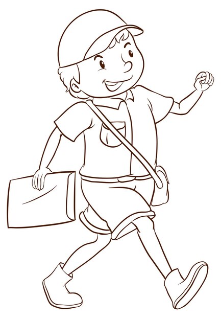 A smiling postman