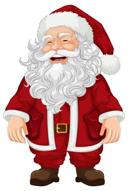 Smiling Santa Claus with Surprise Expression Cartoon Character
