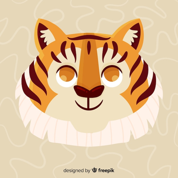 Smiling tiger background