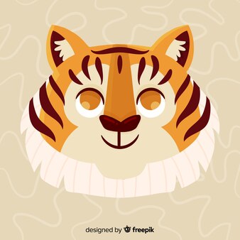 Smiling tiger background