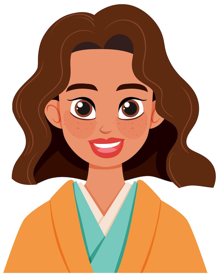 Free Vector smiling woman in traditional attire