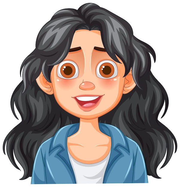 smiling woman with wavy hair
