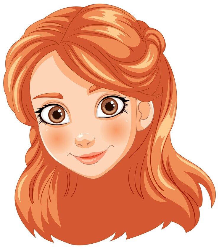 무료 Vector 미소 짓는 젊은 소녀 터 초상화