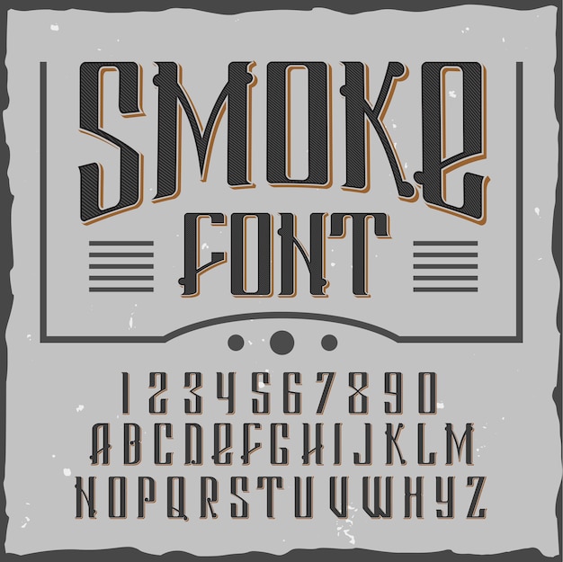 Free vector smoke alphabet font letters with numbers