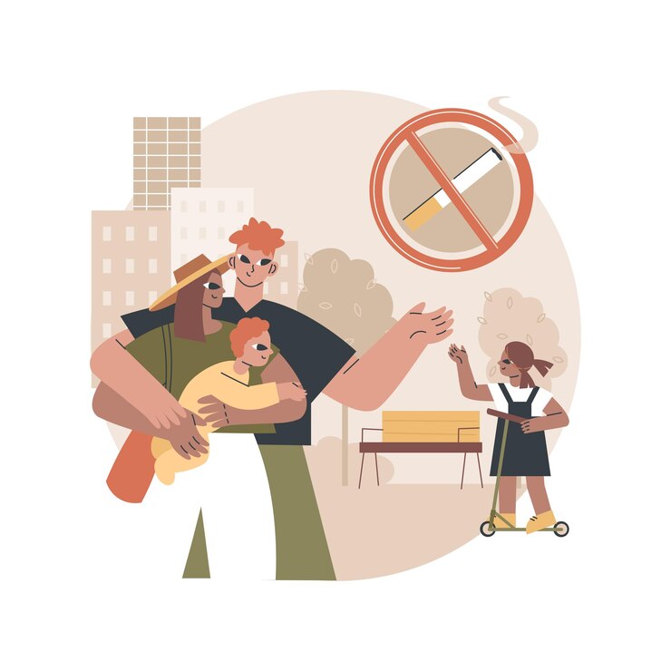 Free Vector smoke free zone abstract illustration