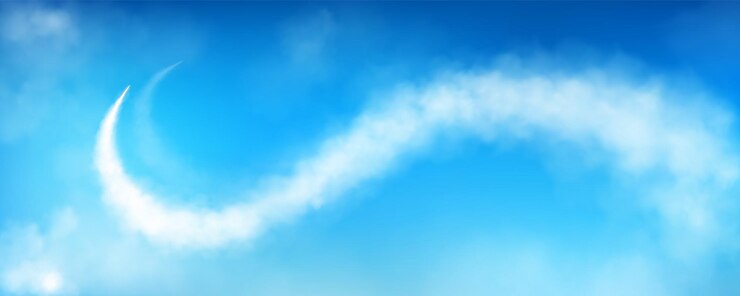 मुफ़्त वेक्टर smoke plain trail jet cloud speed line in air