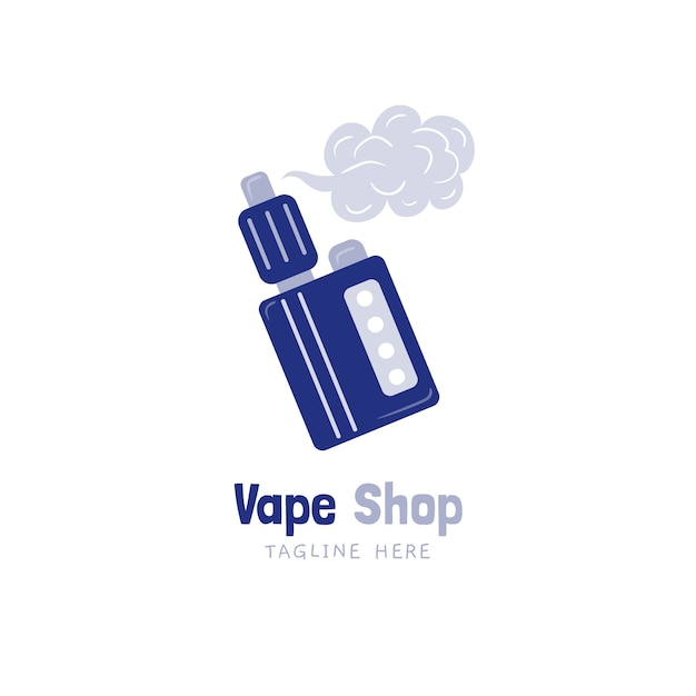Free vector smoke shop logo template design