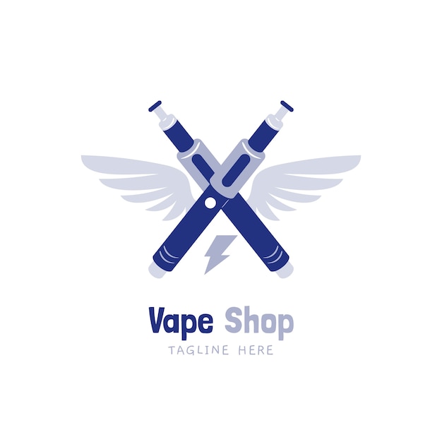 Free vector smoke shop logo template design